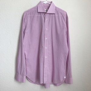 Italian Borreli Napoli Pink Dress Shirt Sz 16/41